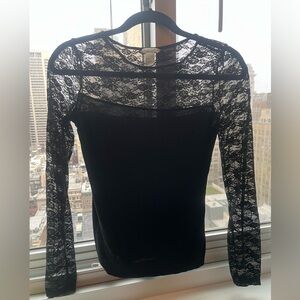 H&M Black Lace Top size M